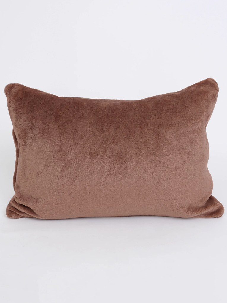 Obliečka na vankúš mikroplyš 40 × 60 cm – Laura mocha mousse