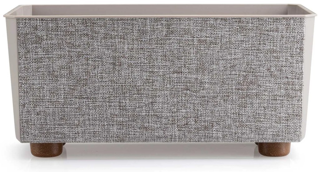 PLASTOVÝ KVETINÁČ SALVIA TX 28,5X17 CM BÉŽOVÁ