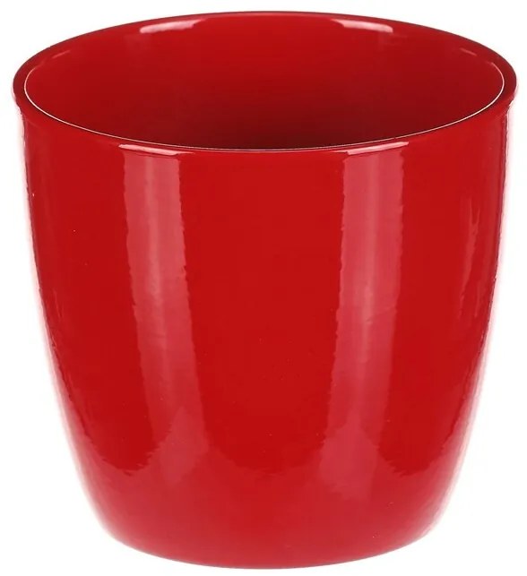 Keramický obal na kvety Terakota, pr. 12 cm, červená