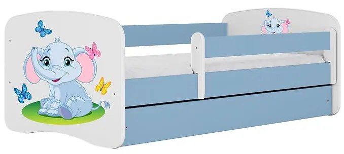 Detská Posteľ. Babydreams+Sz+M Modrá 80x160 Slon