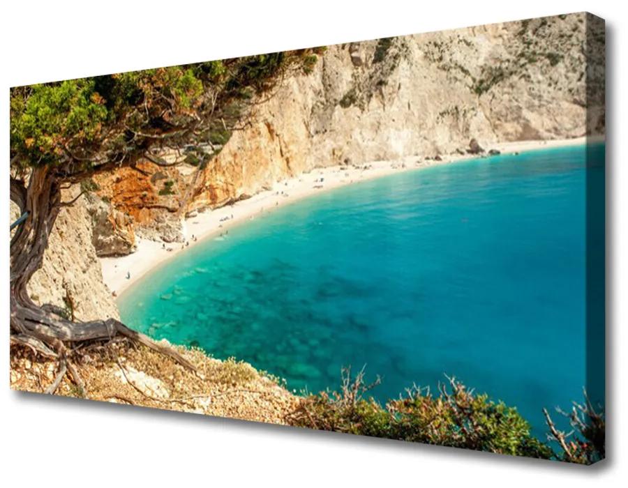 Obraz Canvas Záliv more skaly pláž 140x70 cm