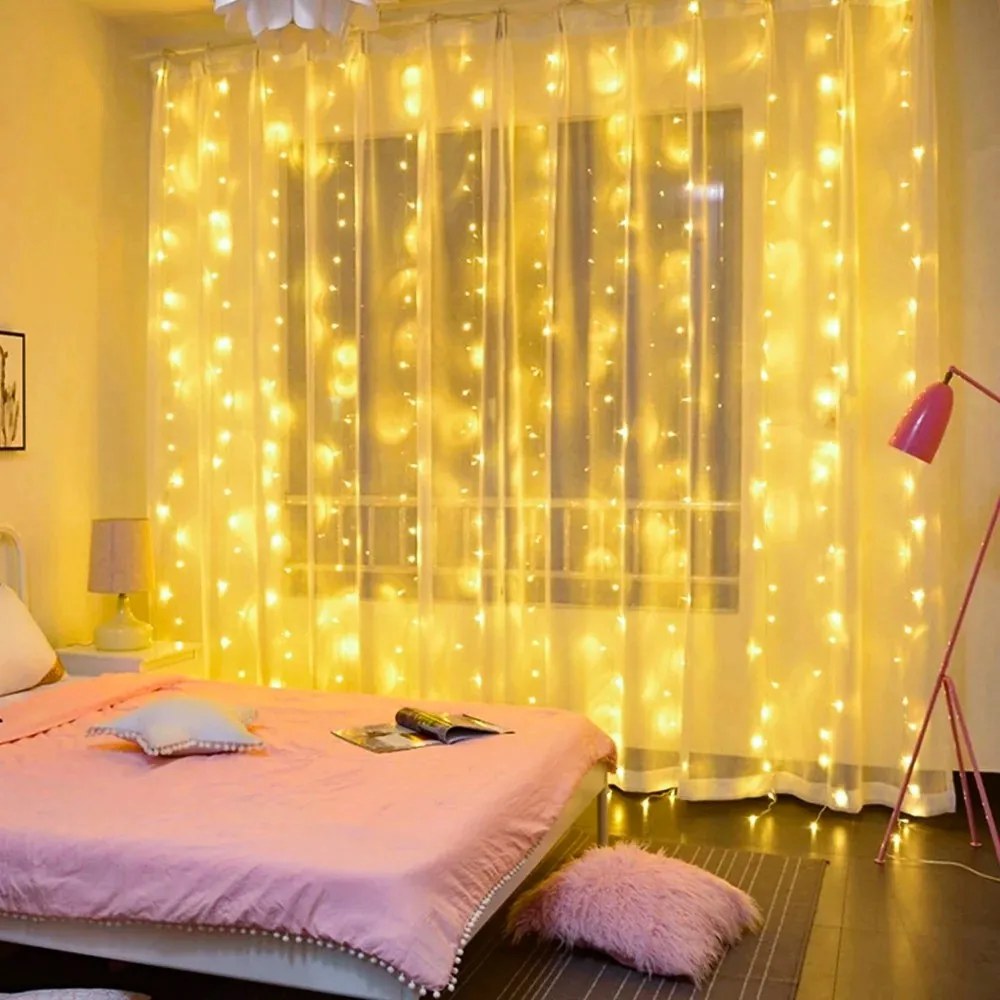 Světelný LED řetěz Kurty 300 cm teplá bílá