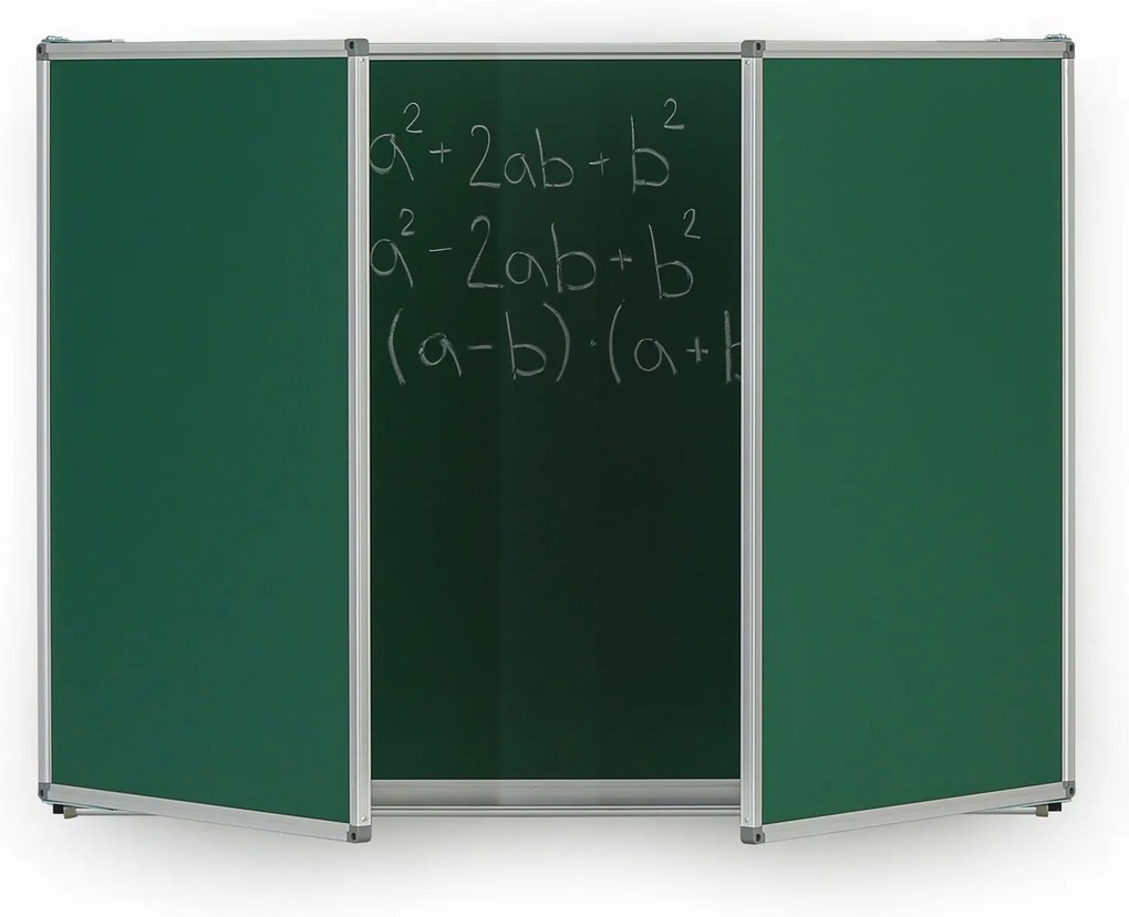 Roztváracia zelená keramická tabuľa pre popis kriedou, magnetická, 3600 x 1200 mm