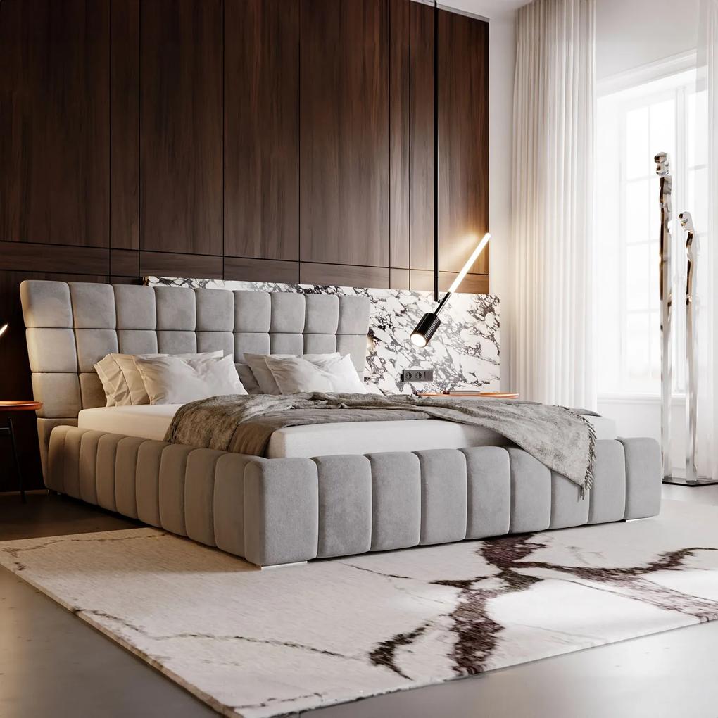 PROXIMA.store - Dizajnová čalúnená posteľ ALMA ROZMER: 120 x 200 cm, TYP ROŠTU: DREVENÝ ROŠT