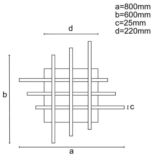 LED Stmievateľný prisadený luster LED/70W/230V 3000-6500K + diaľkové ovládanie