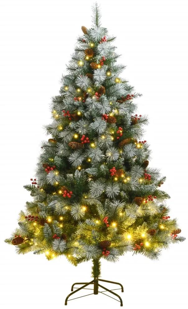 Umelý výklopný vianočný stromček s 300 LED 240 cm 3210215