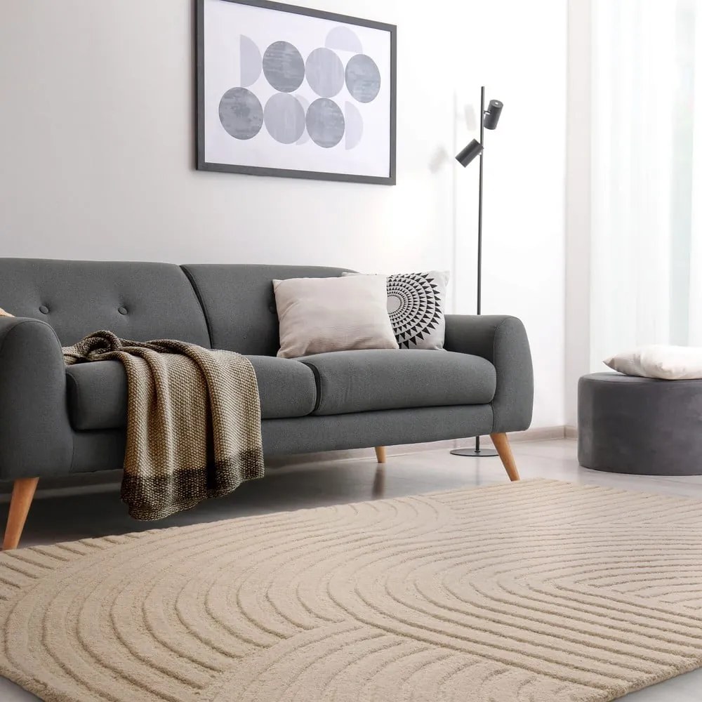 Béžový vlnený koberec 160x230 cm Hague – Asiatic Carpets