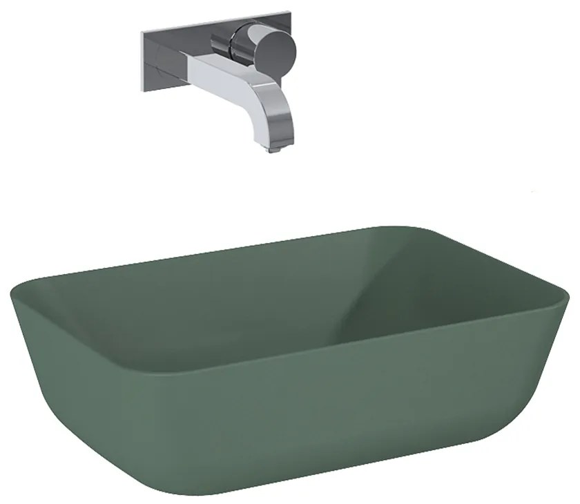 Lotosan CHARMANT umývadlo na dosku 45,5 x 32,5 cm 45,5 x 13,5 x 32,5 cm smaragd matná LK6028