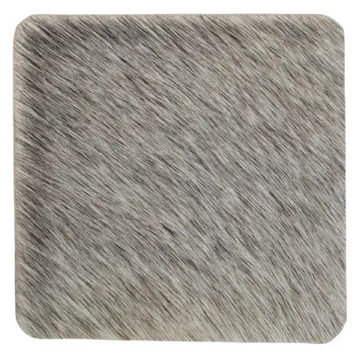 Kožený štvorcový podtáček šedý (bos taurus taurus) - 9*9*0,3cm