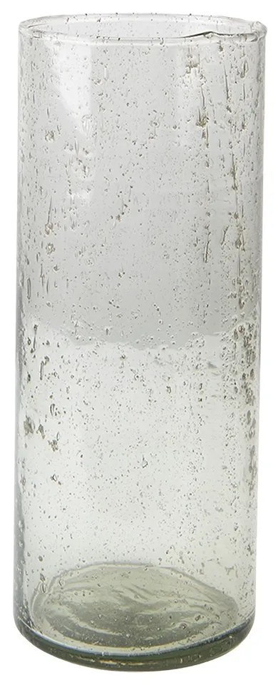 Sklenená transparentná fúkaná váza Sandy - Ø 10*25 cm