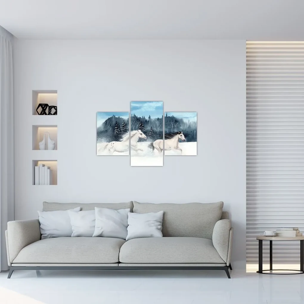 Obraz maľovaných koní (90x60 cm)
