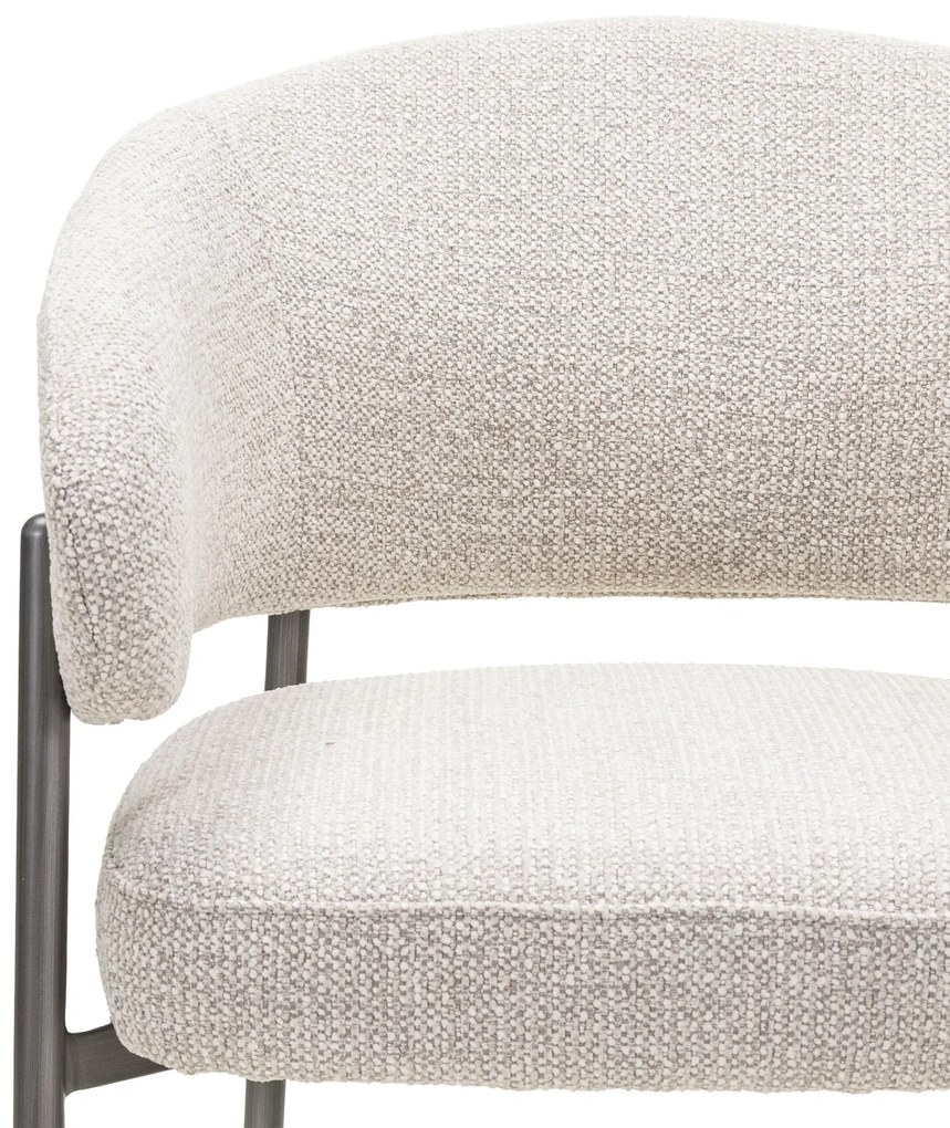 Designové čalouněné jídelní křeslo Umbra béžové/šedé