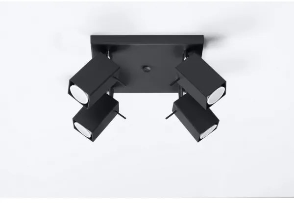 Bodové svietidlo MERIDA 4 4xGU10/40W/230V čierna