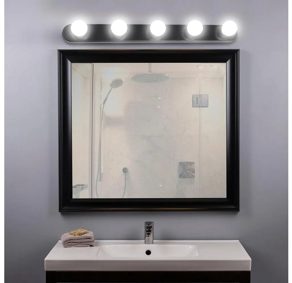 ONLI - Nástenné svietidlo HOLLYWOOD 5xE14/6W/230V čierna