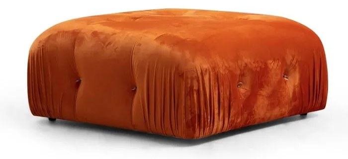 Oranžový zamatový taburet Bubble – Artie