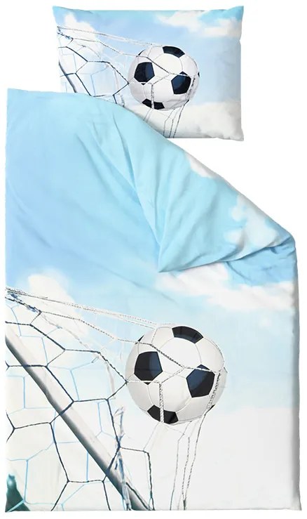 3D Bavlnené obliečky FOOTBALL ZONE, modré Rozmer obliečky: 70 x 90 cm | 140 x 200 cm