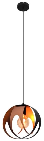 Luster na lanku MOONLIGHT 1xE27/15W/230V čierna/medená