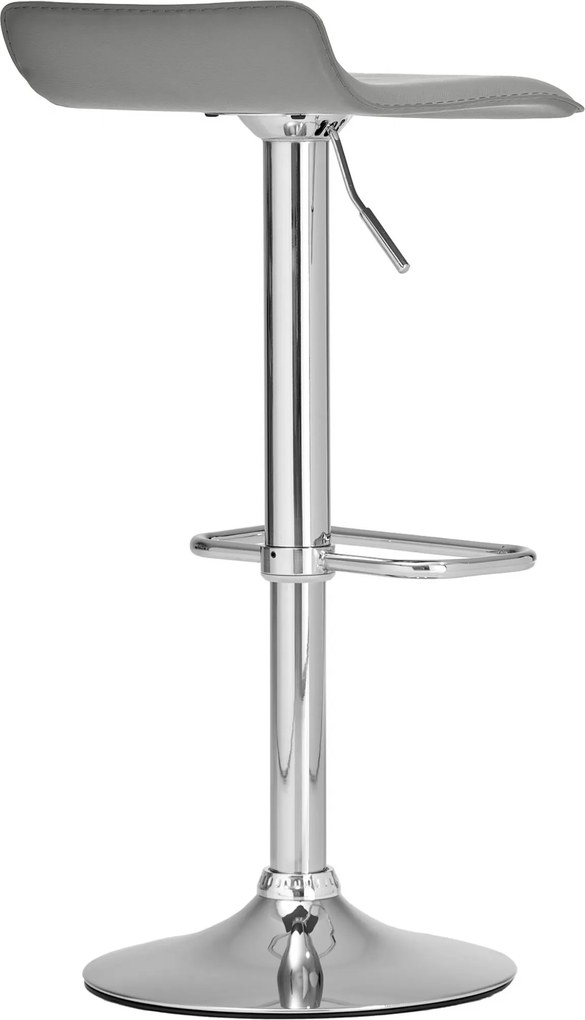 Barová stolička Dyn - podnož chróm - Sivá