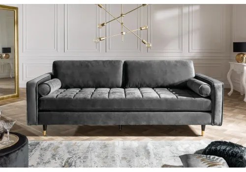 Sedacia súprava 39846 220cm Cozy - Zamat Šedá  - Komfort-nábytok
