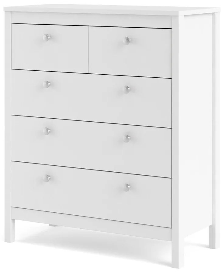 Biela vysoká komoda 82x99 cm Madrid – Tvilum