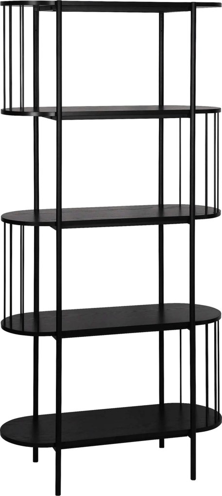 XXXLutz REGÁL, čierna, železo, 80/172/34 cm Xora - Regály - 007968033901