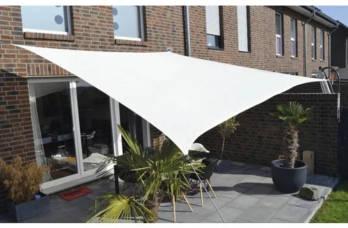 Tieniaca plachta HDPE krémovobiela 360x360 cm