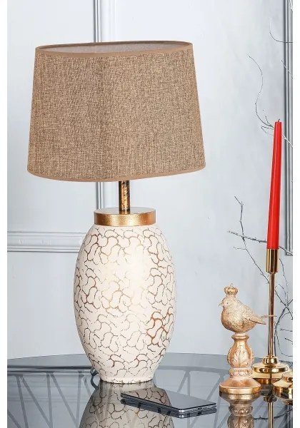 Stolná lampa 1xE27/40W/230V béžová/zlatá