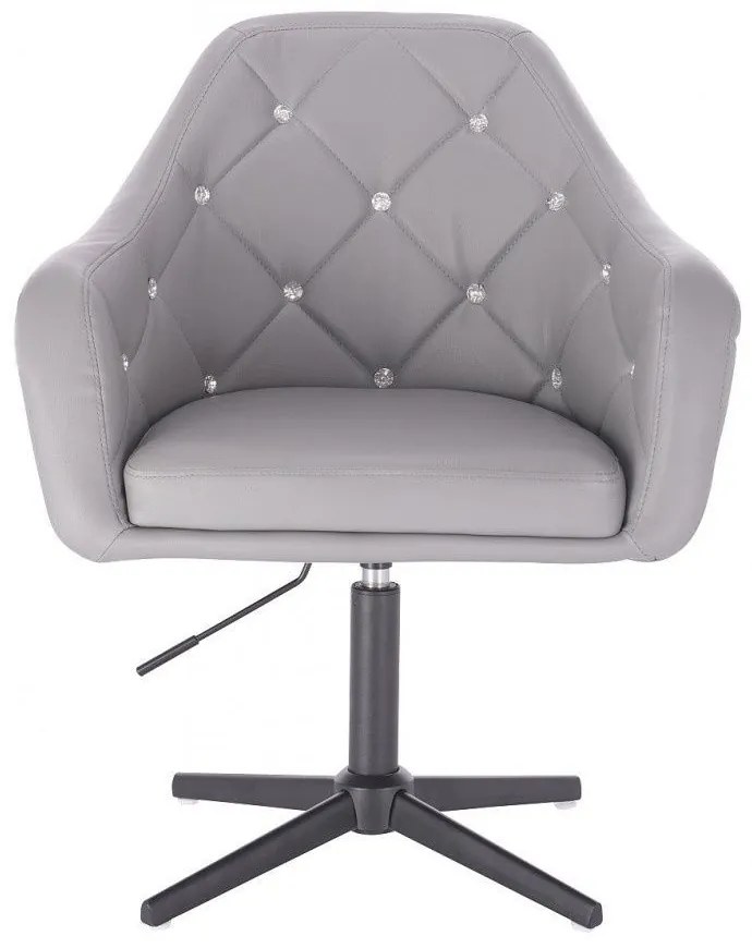 LuxuryForm DESIGN Kreslo ROMA na čiernom kríži - šedé