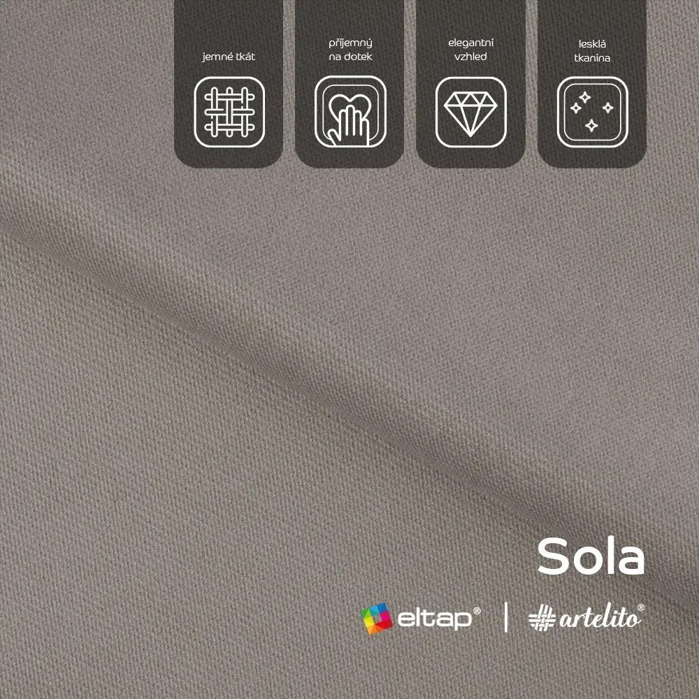 Béžová zamatová rozkladacia/s úložným priestorom pohovka pravý roh 223 cm Fabillo – ELTAP