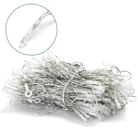 Aigostar - LED vonkajšia vianočná svetelná reťaz 200xLED/8 funkcií 5x2m IP44 studená biela