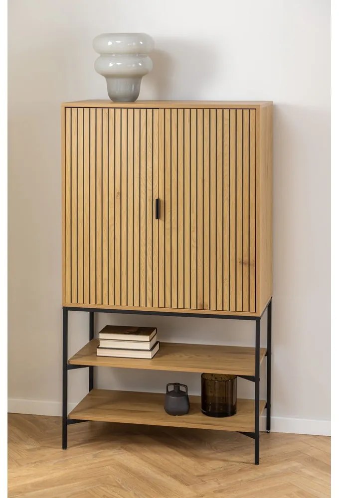 Skrinka v dekore duba v prírodnej farbe 80x140 cm Jaipur – Actona