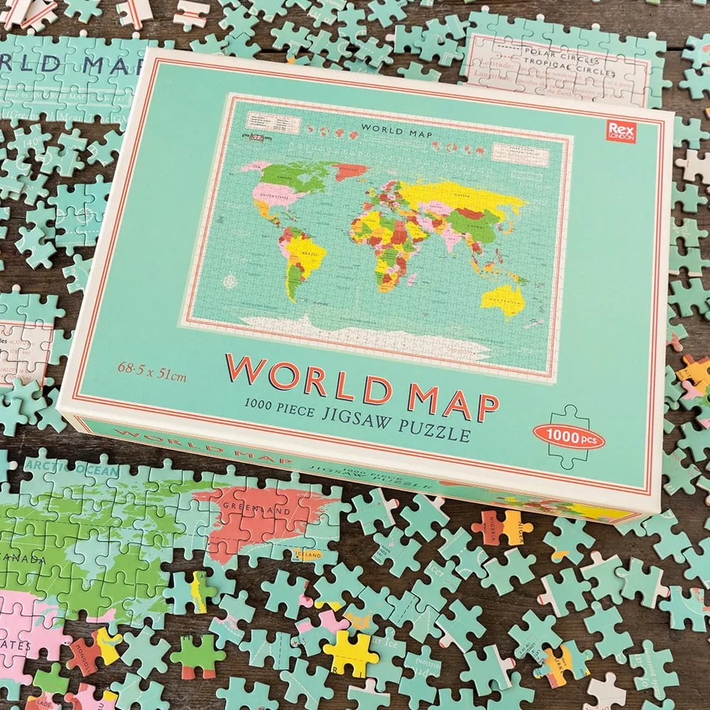 Puzzle (počet dielikov 1000) World Map – Rex London