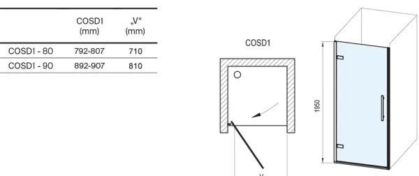 Ravak X0VV40300Z1 - Sprchové dvere COOL 80x195 cm čierne