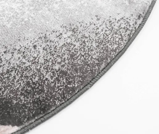 Protišmykový koberec NOVO sivý / hnedý kruh