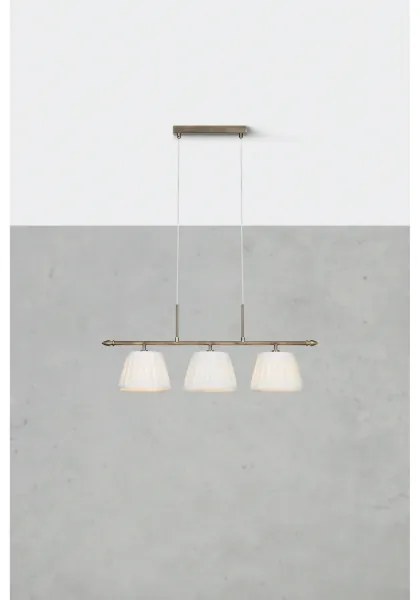 Markslöjd 108975 - Závesné svietidlo na lanku OXFORD 3xE14/40W/230V mosadz/biela