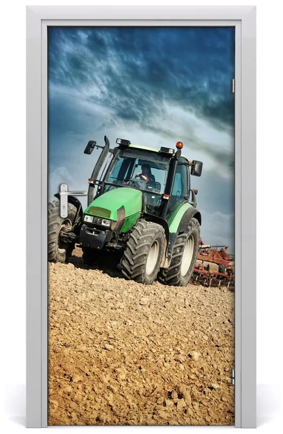 Fototapeta samolepiace na dvere vozidlá traktor 85x205 cm