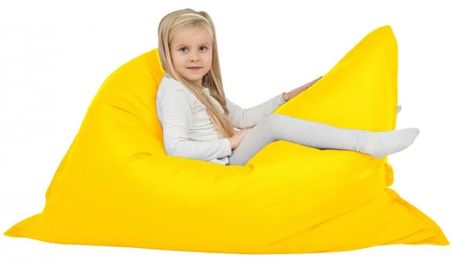 Vankúš na sedenie žltý nylon