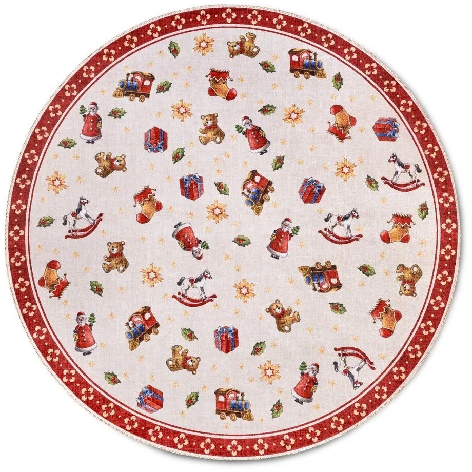 Červený okrúhly koberec s vianočným motívom ø 150 cm Red Christmas – Villeroy&amp;Boch