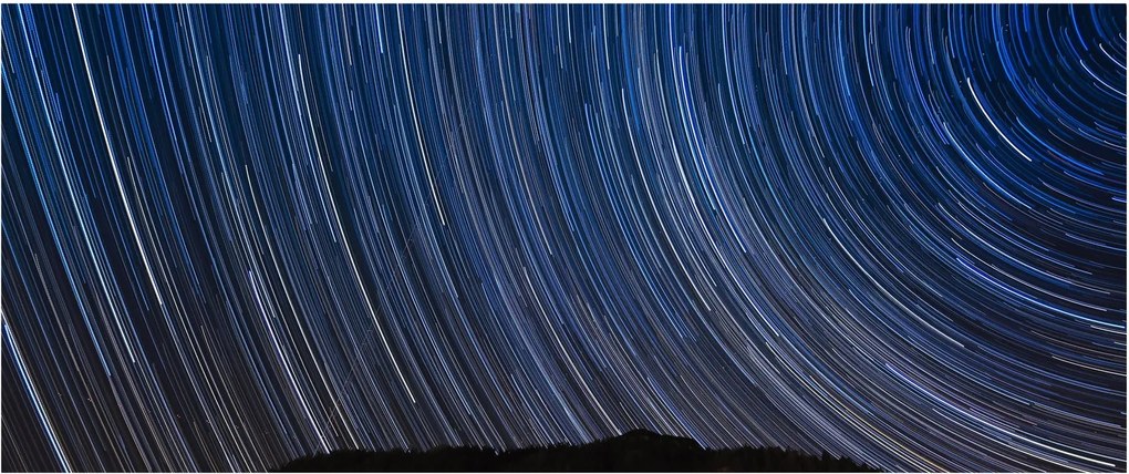 Obraz nočných hviezd a oblohy (120x50 cm)