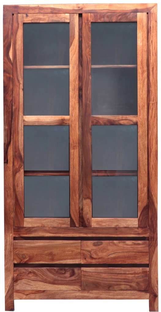 furniture-nabytek.cz - Vitrína do obývačky z masívu palisander 100x200x45