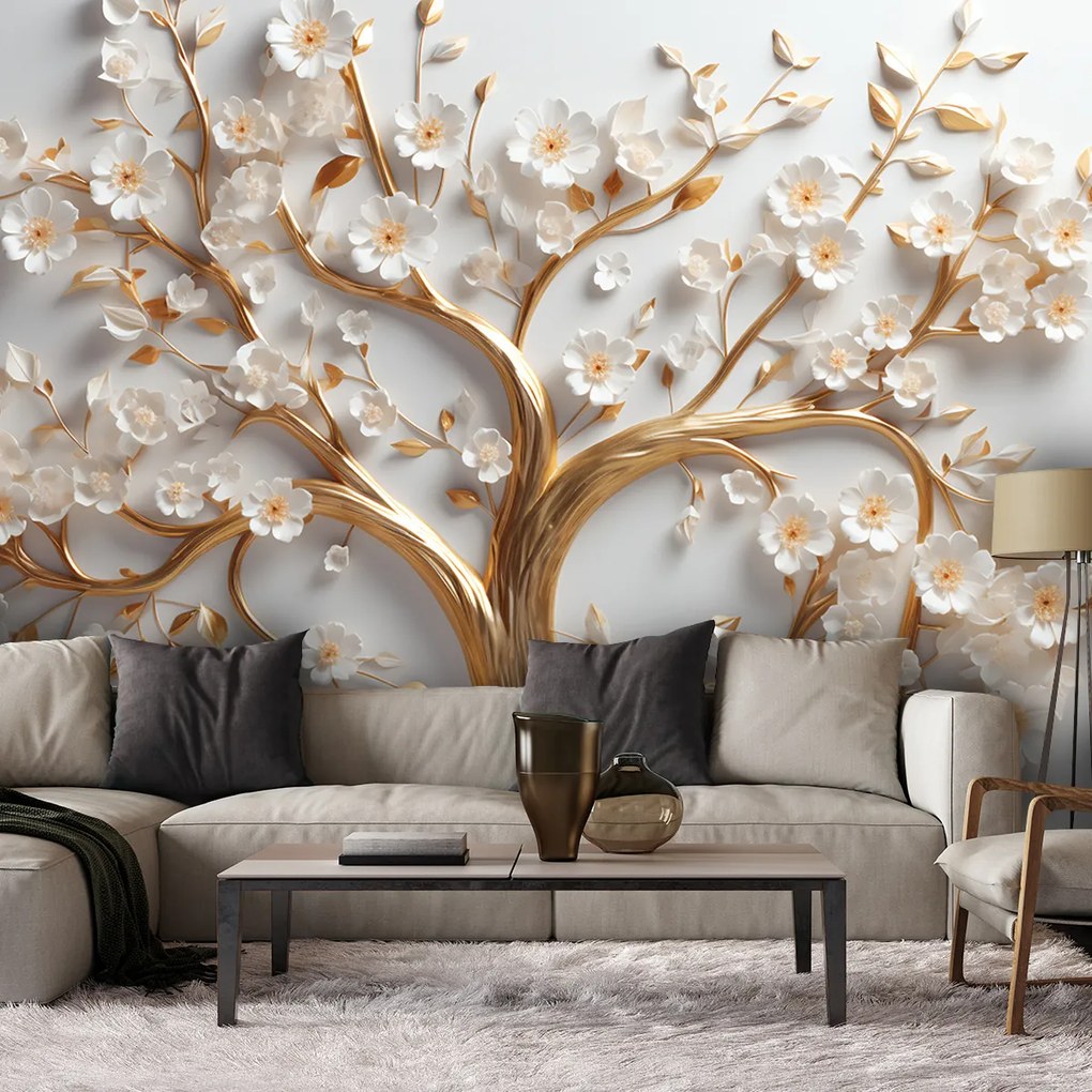 Gario Fototapeta Nádherný zlatý strom Materiál: Vliesová, Rozmery: 200 x 140 cm