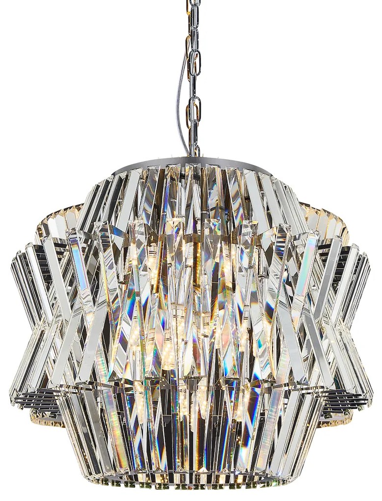 EUlight Luster Crown, 1x krištáľové tienidlo, (fi 54cm), ch