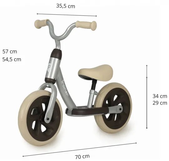 Odrážadlo Qplay Trainer stieborné