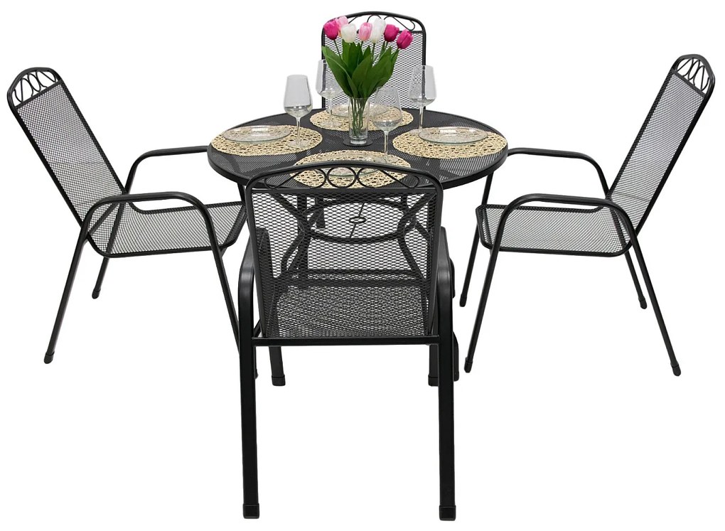 DEOKORK Záhradná kovová zostava GARDENA 1+4