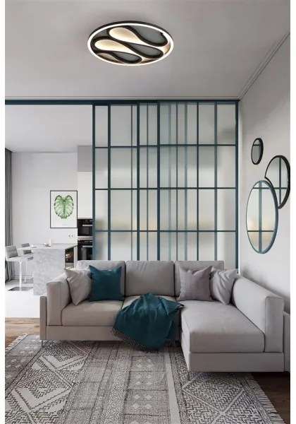 Searchlight 81100-39BK - LED stmievateľné stropné svietidlo ZENDISC LED/20W/230V 3000K priemer 39 cm