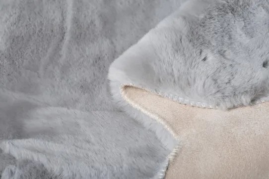 Koberček RABBIT FUR TEDDY BEAR svetlosivý