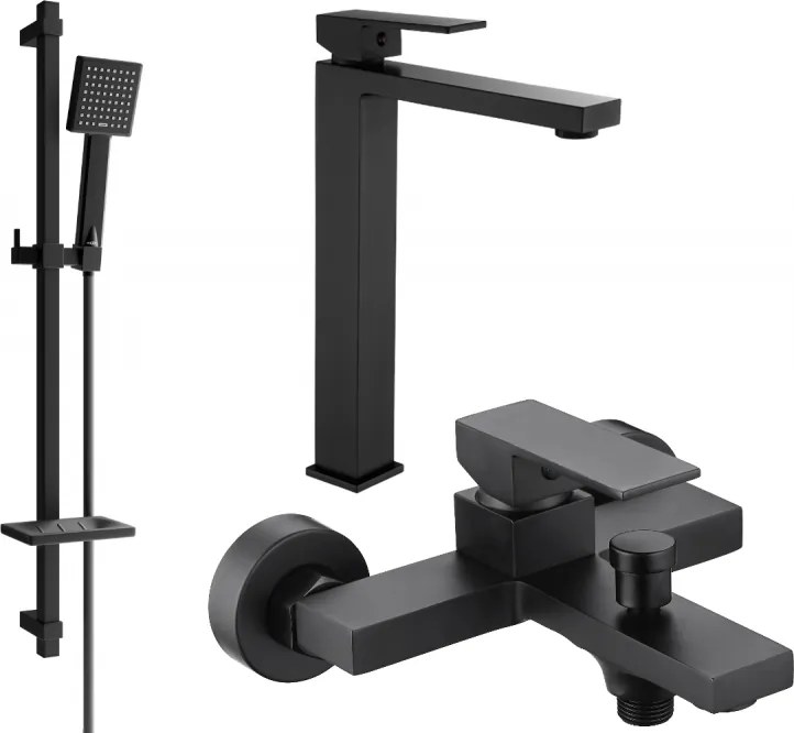 Mexen Uno DQ45 sada s vaňou, čierna - 71413DQ45-70