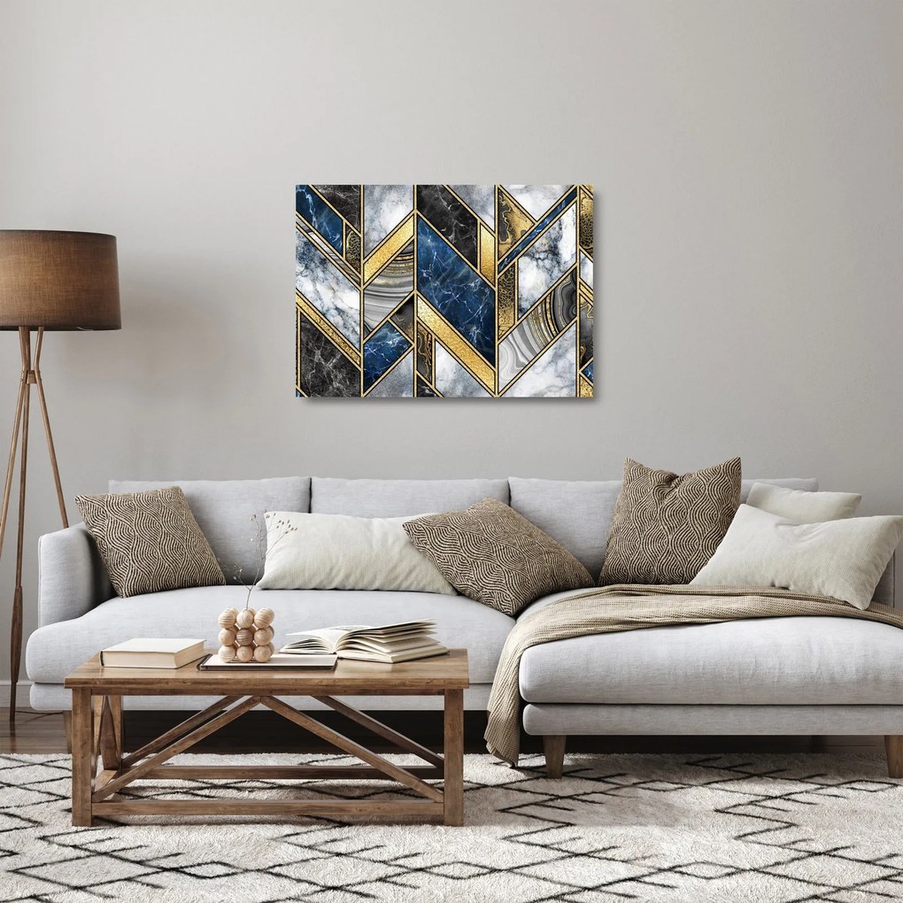 Sklenený obraz umelecké abstrakcie (70x50 cm)