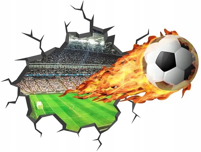 Štýlová nálepka na stenu pre chlapcov futbal 59 x 45 cm