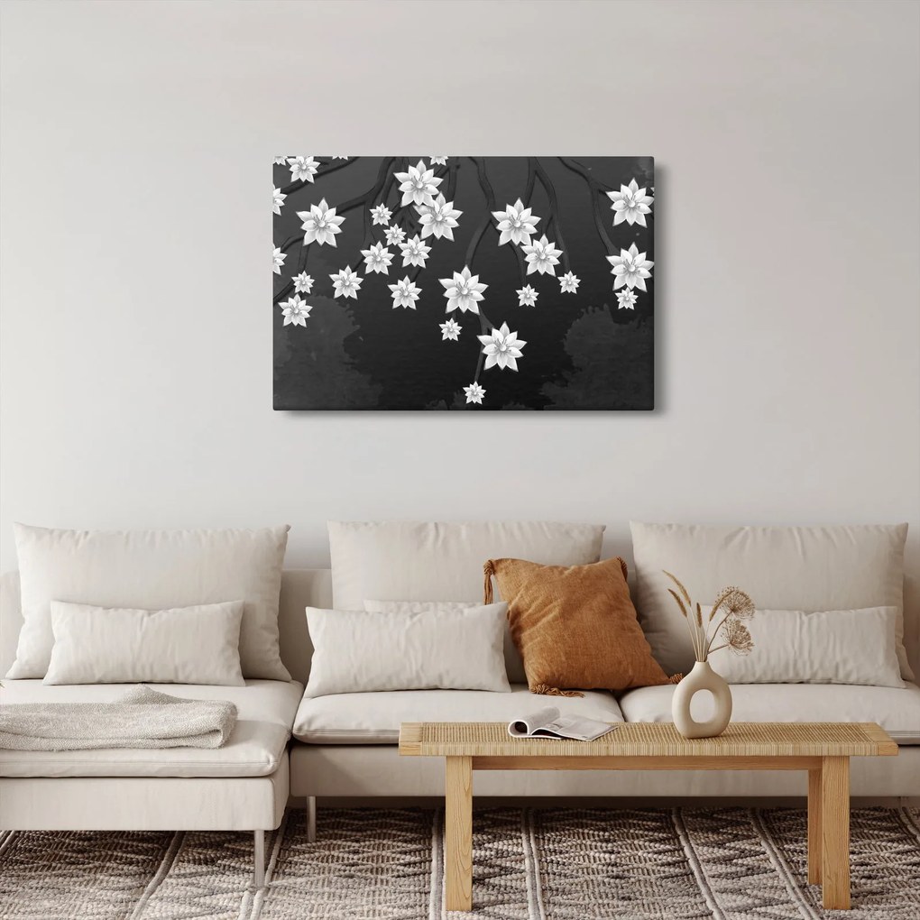 Obraz - Kvety na vetvách (90x60 cm)